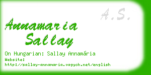 annamaria sallay business card