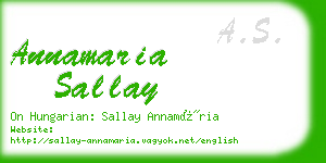 annamaria sallay business card